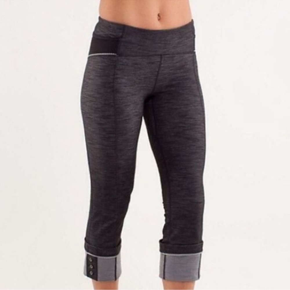 Lululemon Size 2 Ride On Crop In Denim Adjustable Length 111